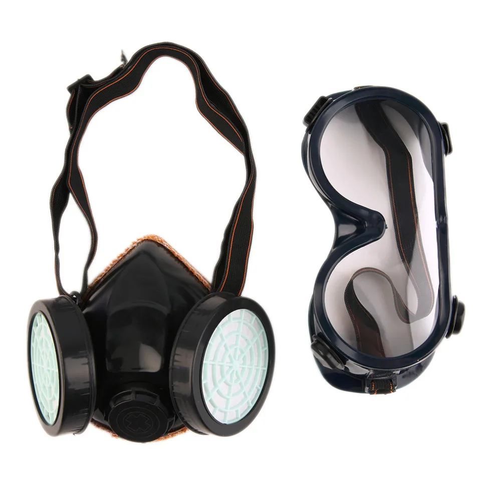 New Arrive Protection Filter Double Gas Mask Chemical Gas Respirator