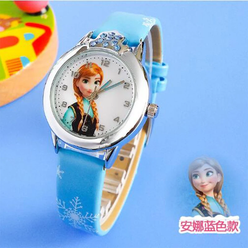 Новые relojes детские часы с рисунком из мультфиломов часы принцессы модные детские милый резиновый кожаный Горячие кварцевые часы для девочек Relogio Feminino