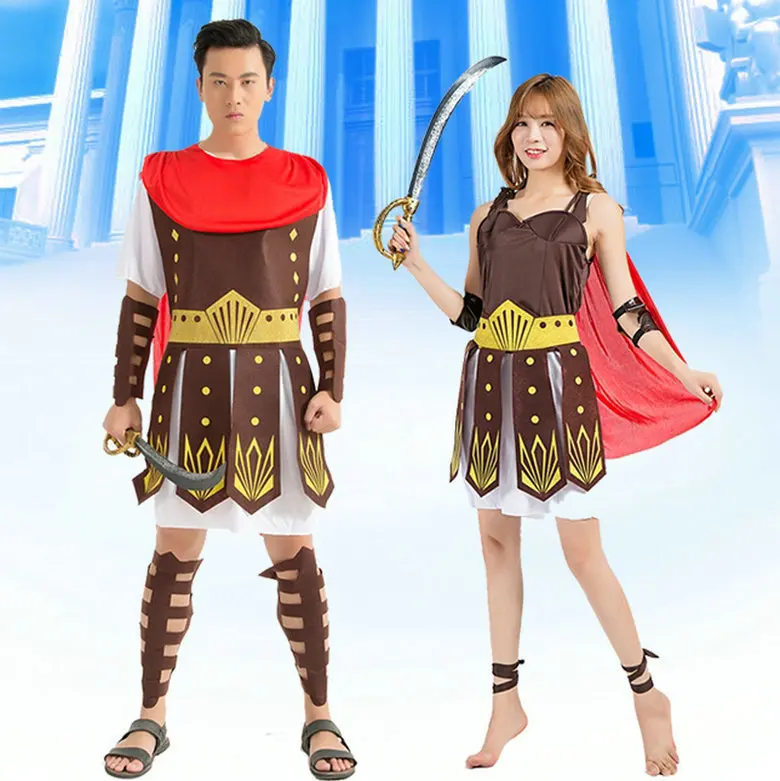 

rome Party Cosplay Halloween Purim Adult Ancient Roman Greek Warrior Gladiator Knight Julius Caesar Costumes Cosplay Men Women