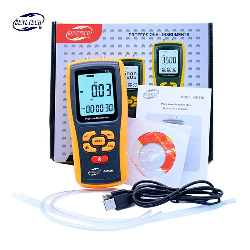 Buy Handheld Digital Pressure Meter Manometer +/ 10kPa