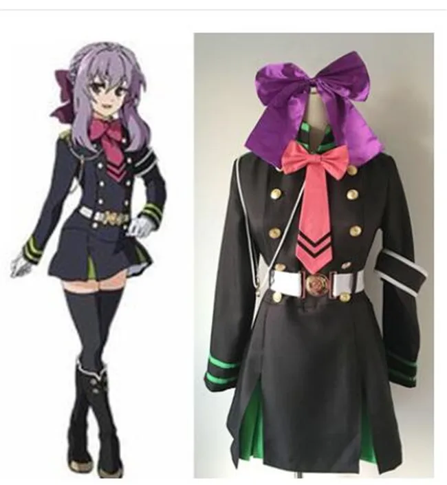 Seraph Of The End Косплэй костюм хиираги персонажа шиноа (Owari No вечерние без рукавов