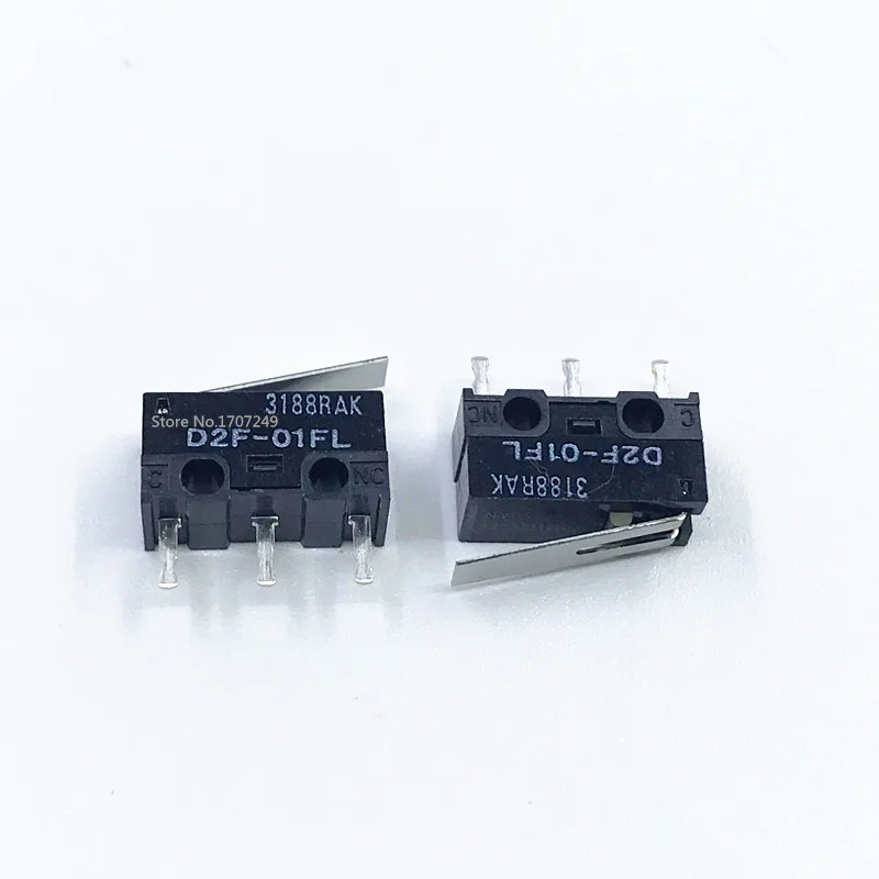 2Pcs original OMRON mouse micro switch D2FC-F-7N 10m 20m OF D2FC-F-K(50M) D2F D2F-F D2F-01 D2F-01L D2F-01FL D2F-01F-T D2F-F-3-7 light fan switch Wall Switches