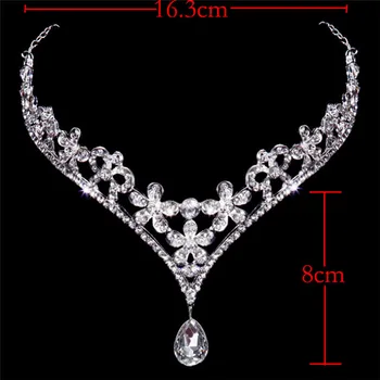 

1pc Fashion Wedding Bridal Tiaras And Crowns Silver Crystal Head Jewelry Headpiece