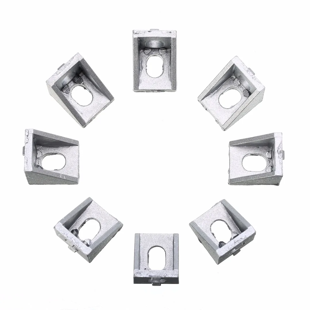 25pcs/Lot 2020 Aluminium Corner Brackets Silver 90 Degree Connecting Fastener for 20mm Series Extrusion 20*20*17mm