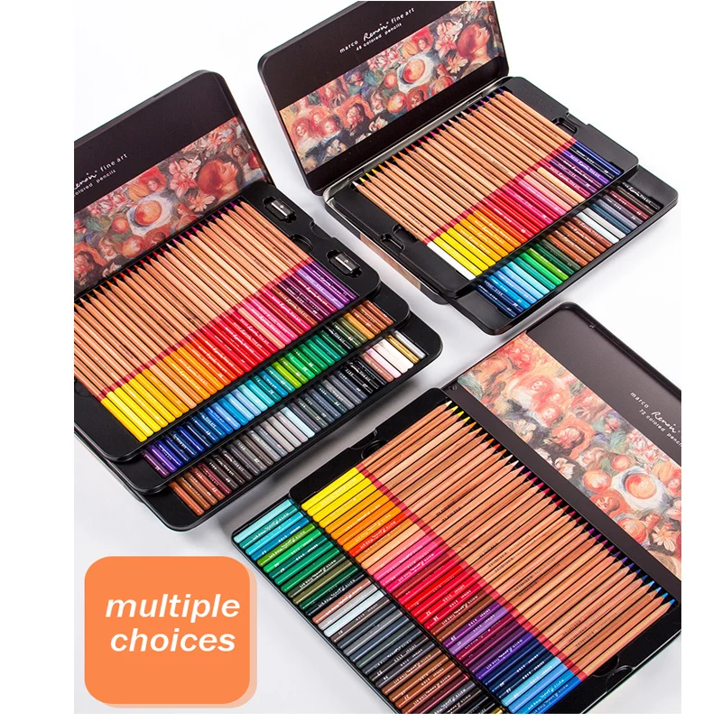 Günstige Renoir 48 72 100 120 aquarell und öl farbe bleistift für hand malerei und färbung spezialist für künstler Kunst versorgung farbe stift