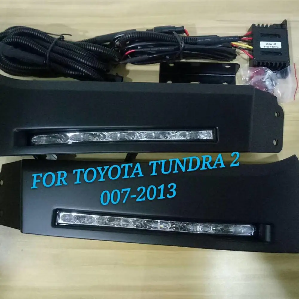 EOsuns светодиодный DRL Противотуманные Фары Светильник для Toyota Tundra 2007 ~ 2013 и Sequoia