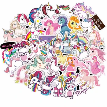 

50/100PCS Animal Cartoon Unicorn Stickers For Phone Luggage Bike Notebook Refrigerator Skateboard Waterproof DIY Stickers Gift