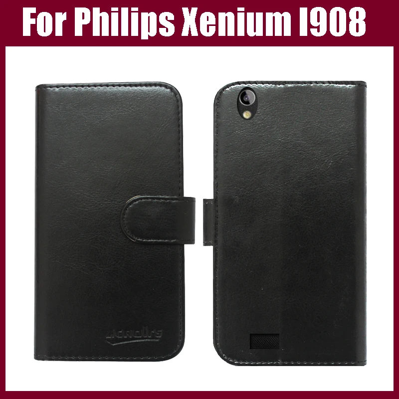 

For Philips Xenium I908 leather case,New High Quality stand Case Flip Leather Case For Philips Xenium I908 Six Colors in stock.
