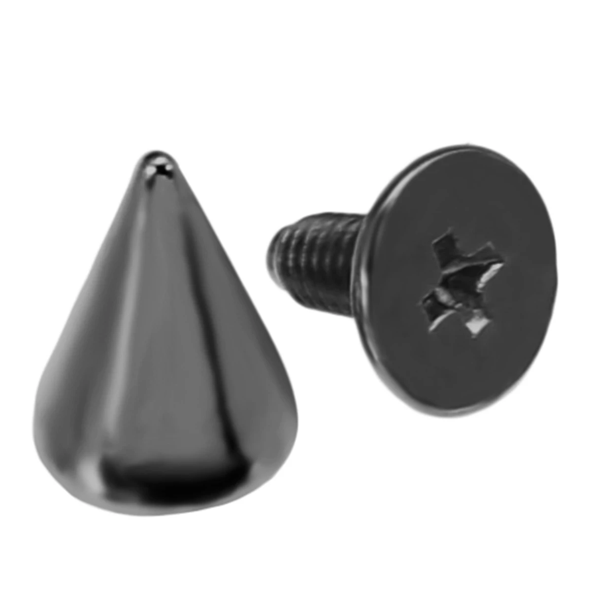 100pcs/Set 7x10mm Alloy Spikes Cone Studs Rivet Bullet Spikes Cone Screw Stud DIY Accessories for Punk Rock Cloth Dog Collars