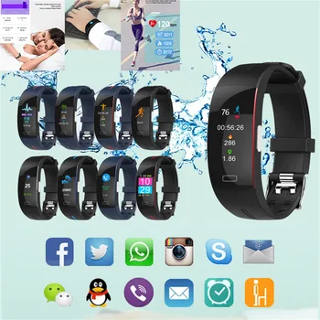 

Solid color simple smart bracelet for iOS and Android smart watch color big screen call photo caller ID bracelet compatible 2019