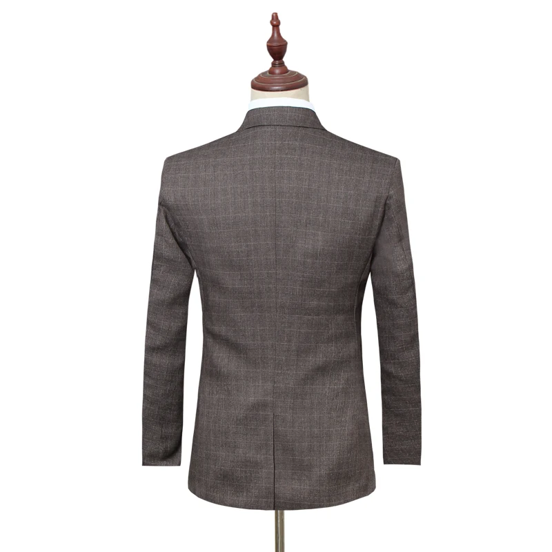 Винтажный Повседневный приталенный мужской костюм из 3 предметов(пиджак+ жилет+ брюки) размера плюс, мужской костюм джентльмена, рабочая одежда