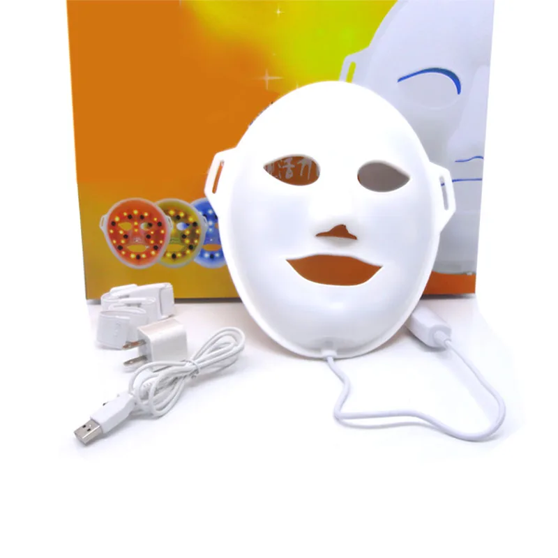 led face mask 3 colors w viberation massage
