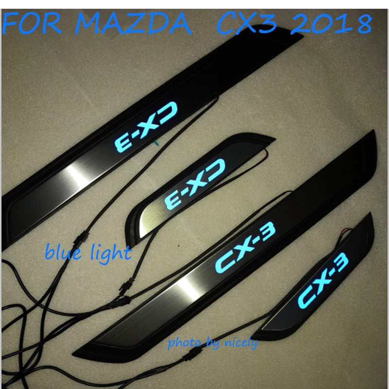 

NEW Original Quality LED Light Door Sill Scuff Plate Car Covers For Mazda CX 3 CX-3 CX3 Accessories 2017 2018 2019