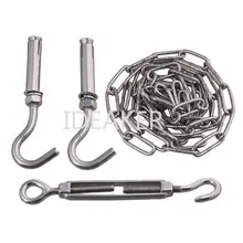 M3 1,5 м 304 нержавеющая сталь стяжка цепи нагрузка 60 кг стяжка цепи набор для сушки на открытом воздухе затяжка
