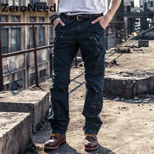 Мужские брюки карго с несколькими карманами, джоггеры, штаны на молнии сбоку, модные повседневные длинные штаны, брюки для улицы, Pantalones Hombre 210