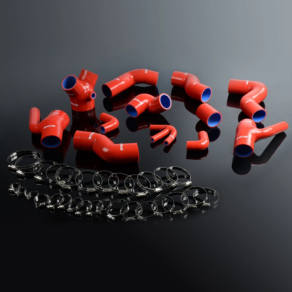 

Silicone Boost Piping Hose Kit For Audi S4 RS4 A6 B5 C5 2.7L Bi-Turbo 97-01 RD