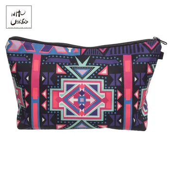 

Who Cares Fashion Makeup Bags Aztec 3D Printing Cosmetics Pouchs For Travel Women Cosmetic Bag