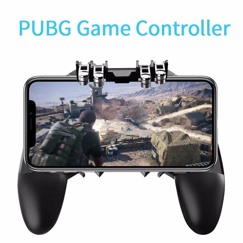 AK66 Six Fingers PUBG Game Controller Gamepad Metal Trigger Shooting Free Fire Gamepad Joystick For IOS Android Mobile Phone AK66 Six Fingers PUBG Game Controller Gamepad Metal Trigger Shooting Free Fire Gamepad Joystick For IOS Android Mobile Phone