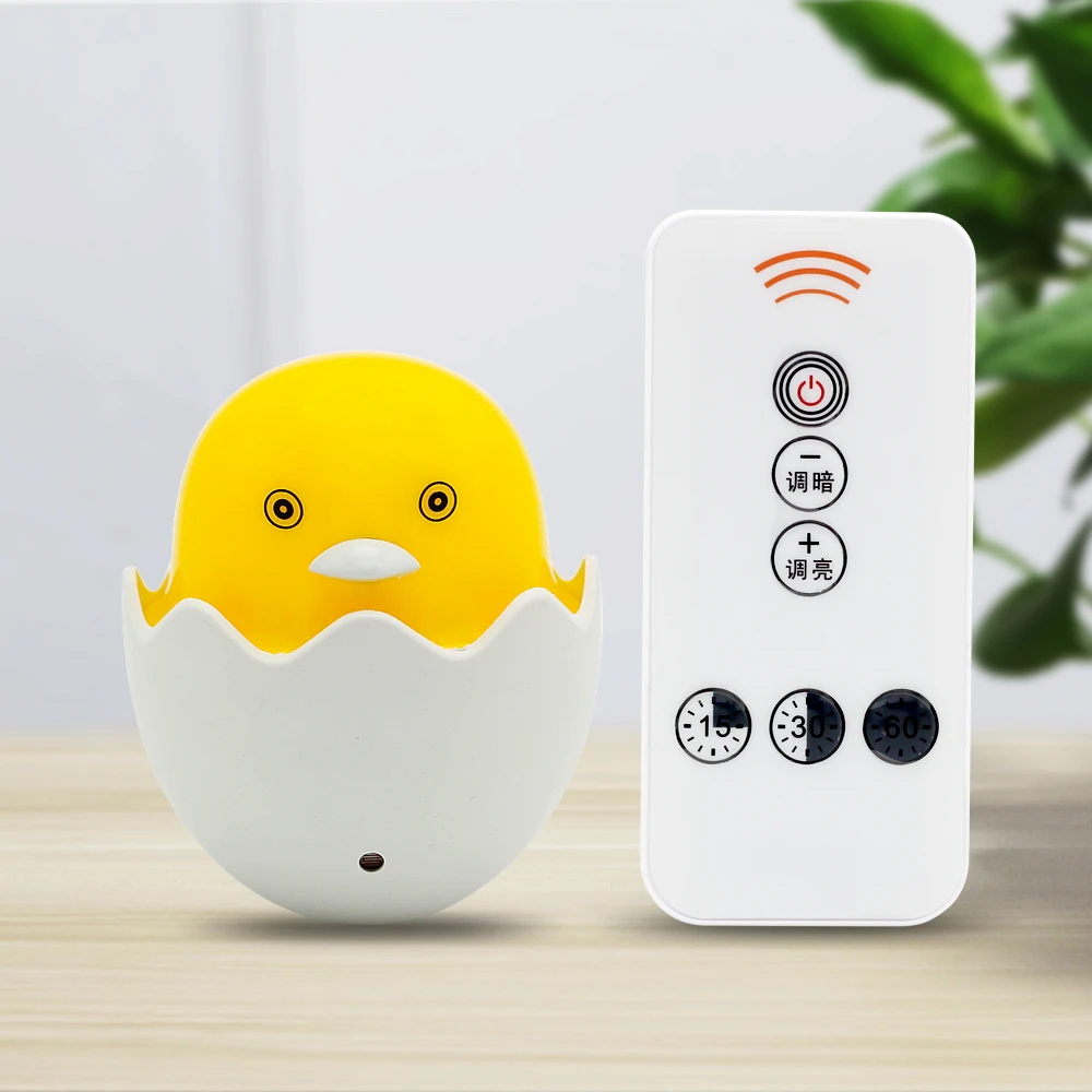 Timing Remote Control Wall Socket LED Night Light 110V 220V EU Plug Lovely Cartoon Yellow Duck Light Sensor LED Night Lamp unicorn night light