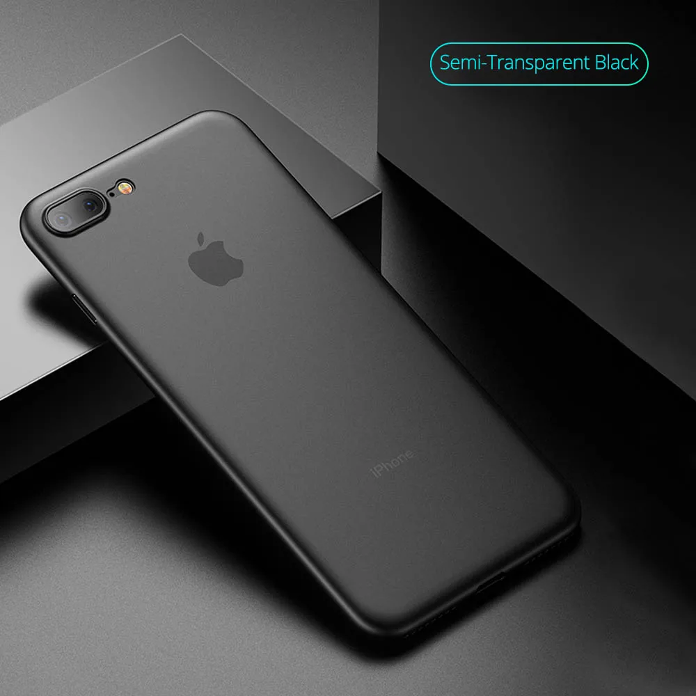 

Matte Frosted Phone case for iPhone 7 8 X 6 6S Plus 5 5S SE Semi Transparent Anti-slip for iPhone X 7plus ultra slim case
