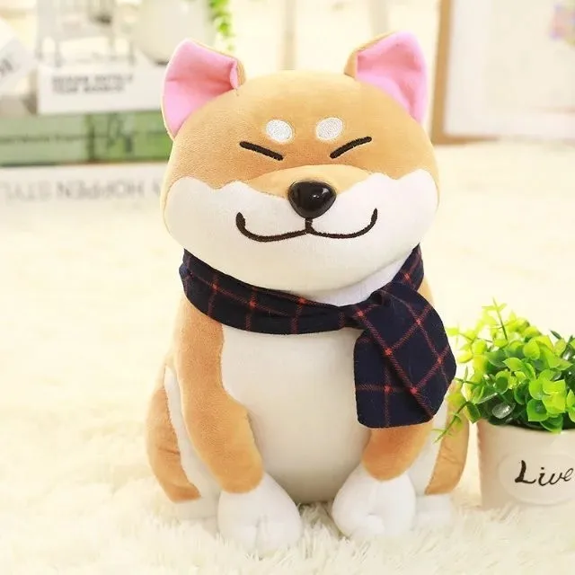 Kawaii Scarf Shiba Dog Plush Toy 2