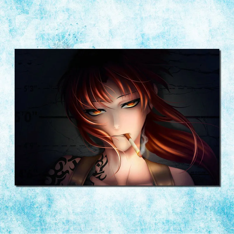 Black Lagoon Revy две стороны Аниме Арт шелк Холст печати плакатов 13x20 32x48 дюйм(ов)