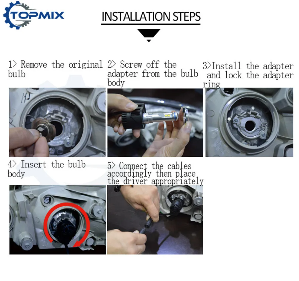 2 X H13 9008 90 W 9000LM ZES светодиод фар автомобиля Conversion Kit вождения Противотуманные фары 5000 K/6000 K Авто головного света для дальнего ближнего света