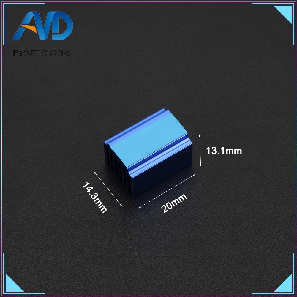 3D طابعة أجزاء محرك متدرج كبيرة الأزرق الألومنيوم سائق الحرارة بالوعة تبريد كتلة غرفة تبريد ل FYSETC TMC2100 TMC2208 V1.2 TMC2130 3D طابعة أجزاء محرك متدرج كبيرة الأزرق الألومنيوم سائق الحرارة بالوعة تبريد كتلة غرفة تبريد ل FYSETC TMC2100 TMC2208 V1.2 TMC2130