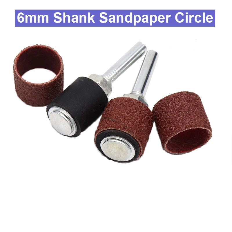 

6mm Shank Sandpaper Circle Drum Sanding Kit Sanding Bands For Dremel Accessories Rotary Tool Nail Drill Bit Abrasive Tool