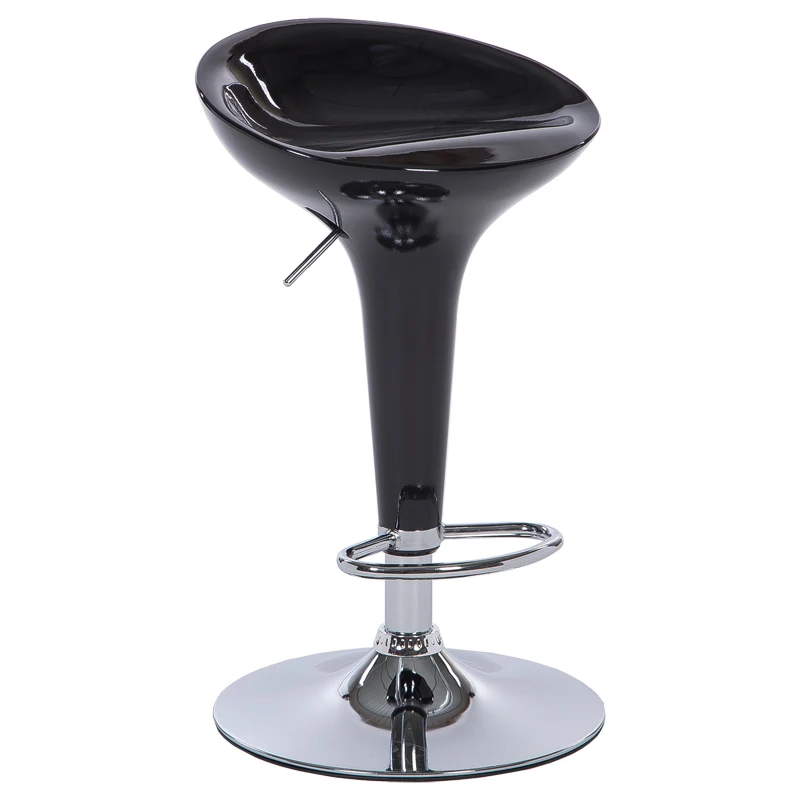 Lifting Swivel Bar Counter Chair with Footrest Simple Ergonomic Rotating Adjustable Height Bar Stool Stainless Steel Stent