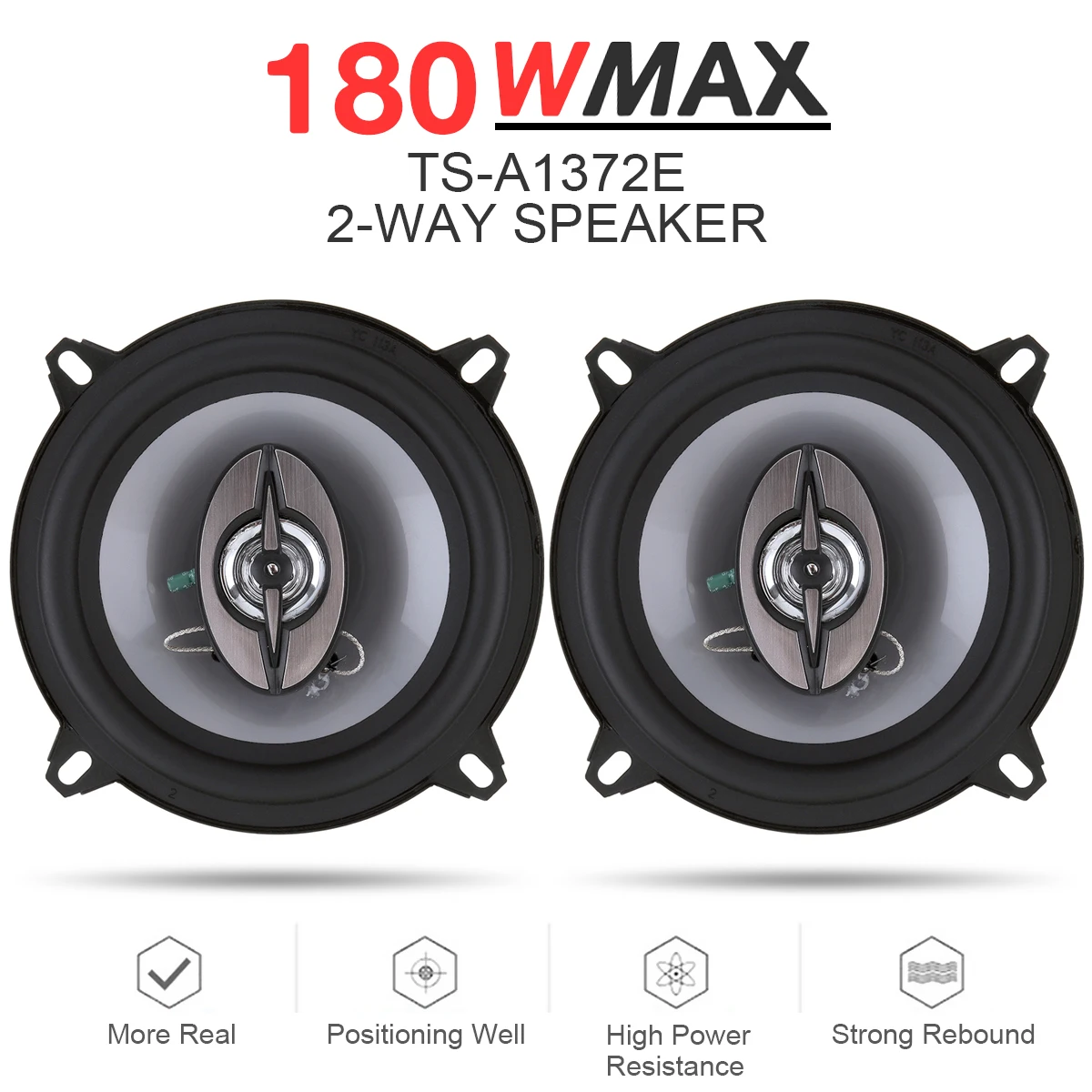 

2pcs 5 Inch Car Coaxial Spaeker 13cm 180W 2 Way Auto Music Stereo Full Range Frequency Hifi Speaker Lound Speaker Loundspeaker