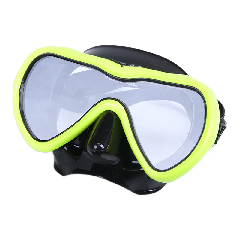 Профессиональная маска для подводного плавания, трубка, противотуманные очки, Набор очков, силиконовая одежда для плавания, рыбалки, подводного плавания, оборудование для взрослых - Цвет: yellow am101