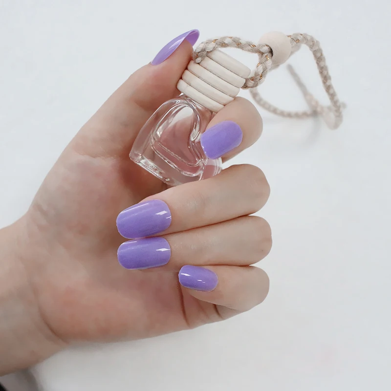 

2019 new 24 PCS /article long round head Light pink fake nails warm color fleshy candy color pure acrylic nails 15-750
