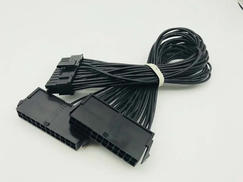 ATX 24Pin Mining 30cm Dual PSU Power Supply Extension Cable for Computer Adaptor Cable Connector for Miner Mining 24Pin 20+4pin