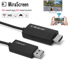 Miracreeen CS1 умный беспроводной WiFi Дисплей ТВ-приемник карты HD кабель Miracast обмена потоковыми мультимедийными данными(Airplay DLNA Экран зеркального отображения 1080 P HDMI