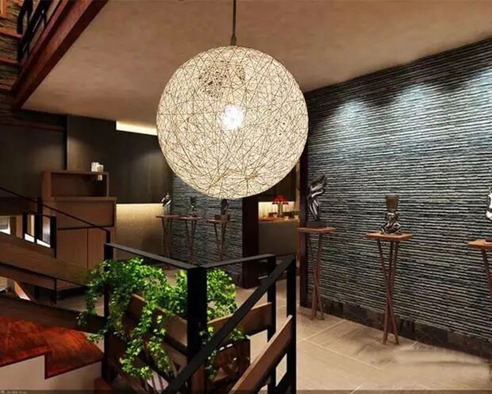 GO OCEAN Pendant Lights Chandelier Pendant Decor Modern Restaurant Rope Lamp Hanging Lamps For Living Room Loft Lights (31)