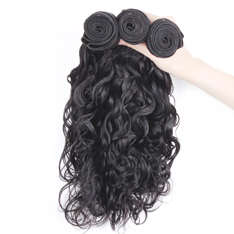 Water Wave Human Hair Weave Bundles Brazilian Virgin Hair Human Hair 1 Piece 1 Bundle Natural Color Hair Extensions CARA Water Wave Human Hair Weave Bundles Brazilian Virgin Hair Human Hair 1 Piece 1 Bundle Natural Color Hair Extensions CARA