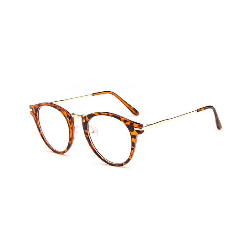 Zilead круглые очки ретро оправа Ультралегкая прозрачная оправа оптические Sepectacle очки для женщин и мужчин Des Lunettes унисекс - Цвет оправы: leopard