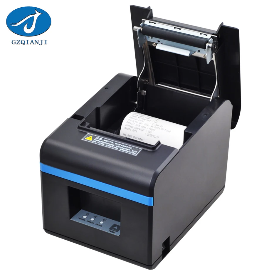 80 мм Термопринтер автоматический резак чековый принтер маленький билетный штрих-код чековый POS принтер с USB или Ethernet портом