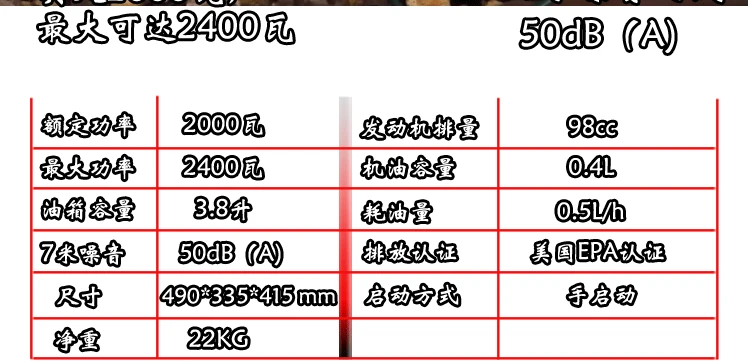 США Чемпион бензиновый генератор 2KW220V портативный маленький домашний открытый ультра-тихий генератор