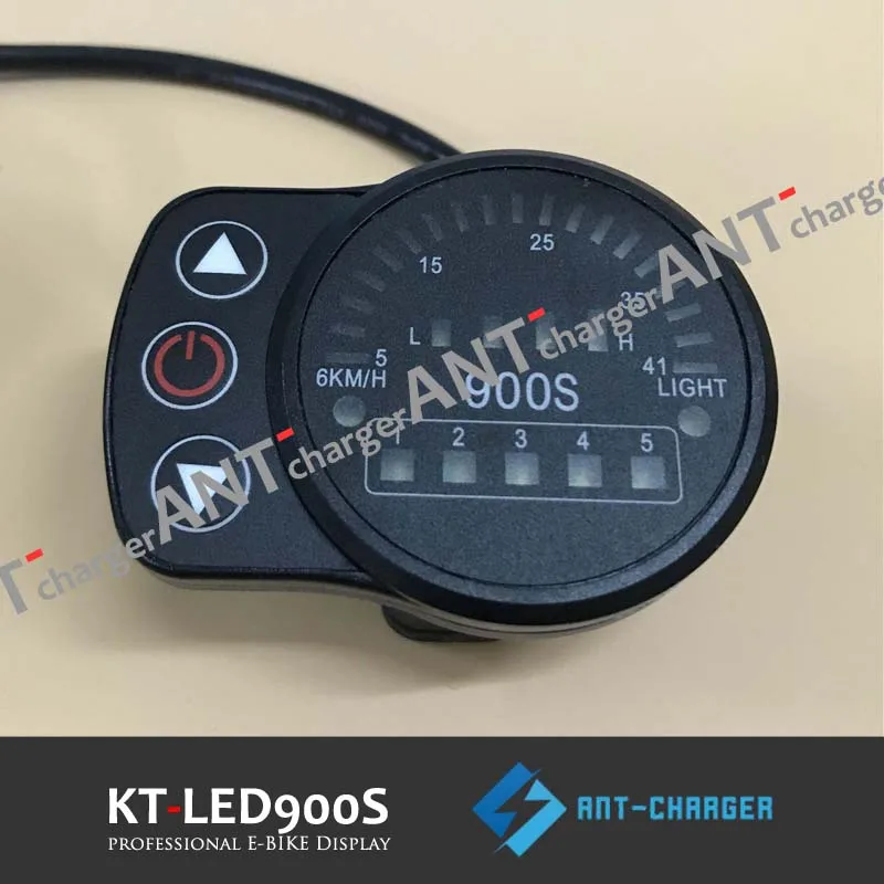 Free Shipping Ebike 24V36V48V KT-LED900S LED Display Ktled900s Intelligent Meter KT LED900S Black Control Panel With 5 Pins Plug For KT Controller Electric Bicycle Ebike Parts (9)-1