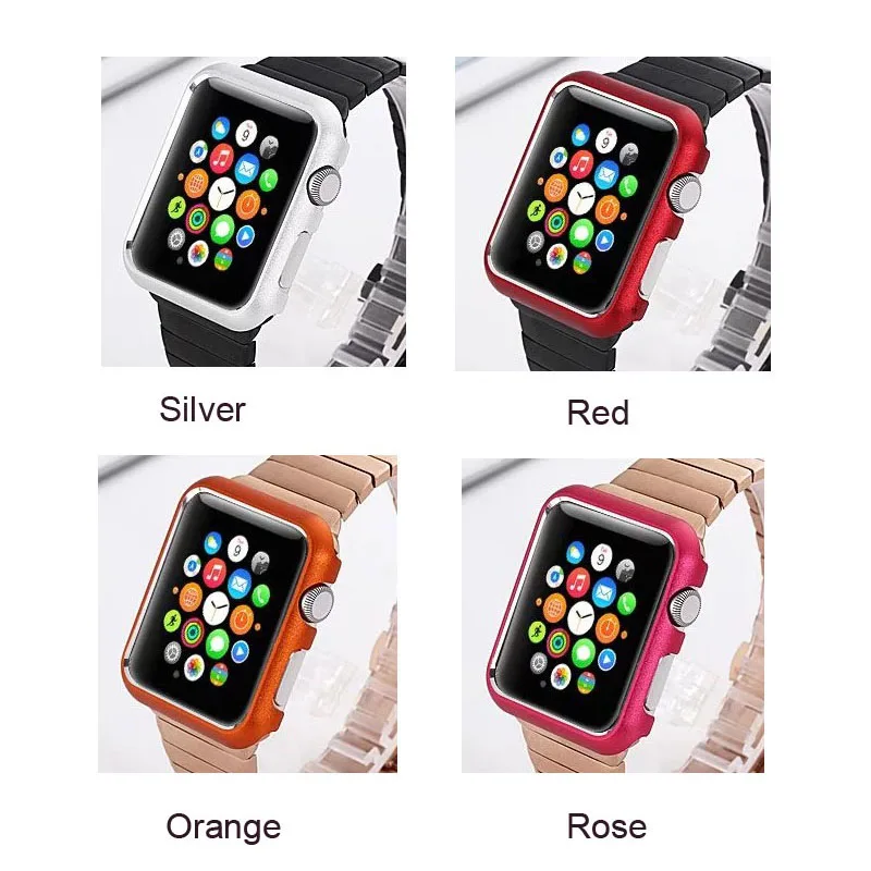 Чехол из алюминиевого сплава для Apple Watch Series 3 2 1 цветной защитный бампер iWatch 42 мм 38
