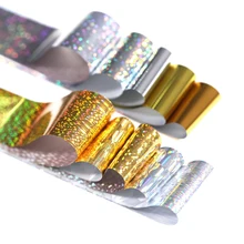 10 рулонов/коробка очарование ногтей Фольга s наклейки-лак металлический цвет Звездная бумага переводная Фольга Обертывания клейкие наклейки Дизайн ногтей украшения