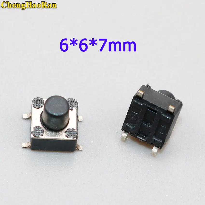 

ChengHaoRan 20-100pcs Tactile Tact Push Button Micro Switch Momentary Push Button 6*6*7mm micro switch 6X6X7mm