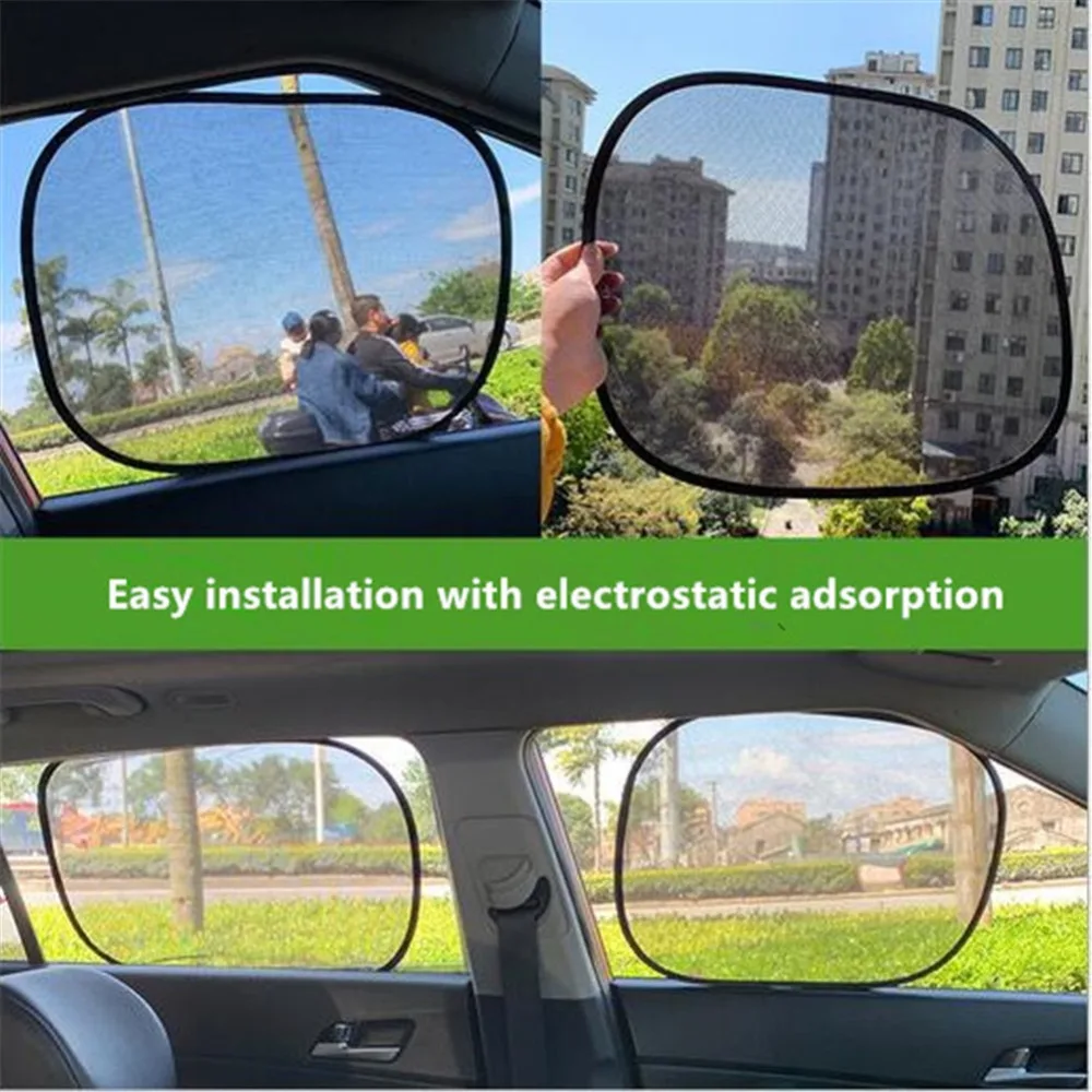 

Car Curtain Sun Block UV Protection Car Window Sunshade Electrostatic Film Car Accessories Auto Front Rear Window Sunshade Cover