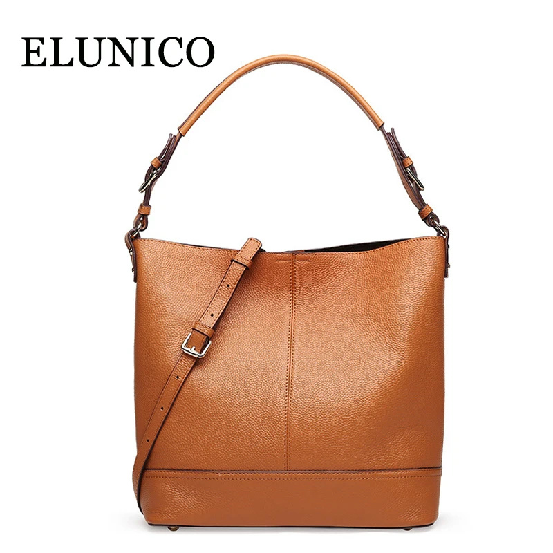 

ELUNICO Luxury Handbags Women Bags Designer Genuine Leather Composite Tote Bag Fashion Purses and Handbags Ladies Shoulder Bag