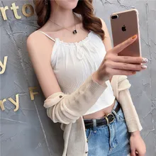 Женская майка, новинка, летняя, маленькая, свежая, без рукавов, рубашка, женская, внутри, сексуальная, для колледжа, Вязанная, нижняя рубашка