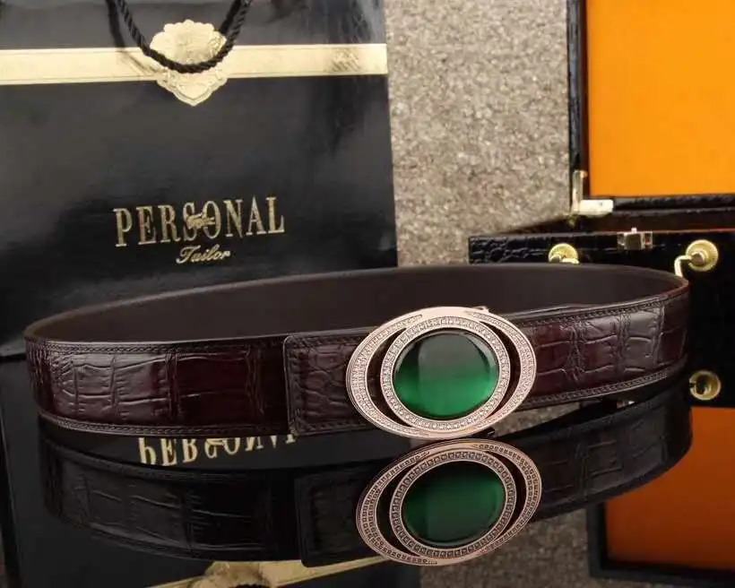 Настоящий мужской ремень из крокодиловой кожи с пряжкой из нержавеющей стали, лучший подарок для мужчин
