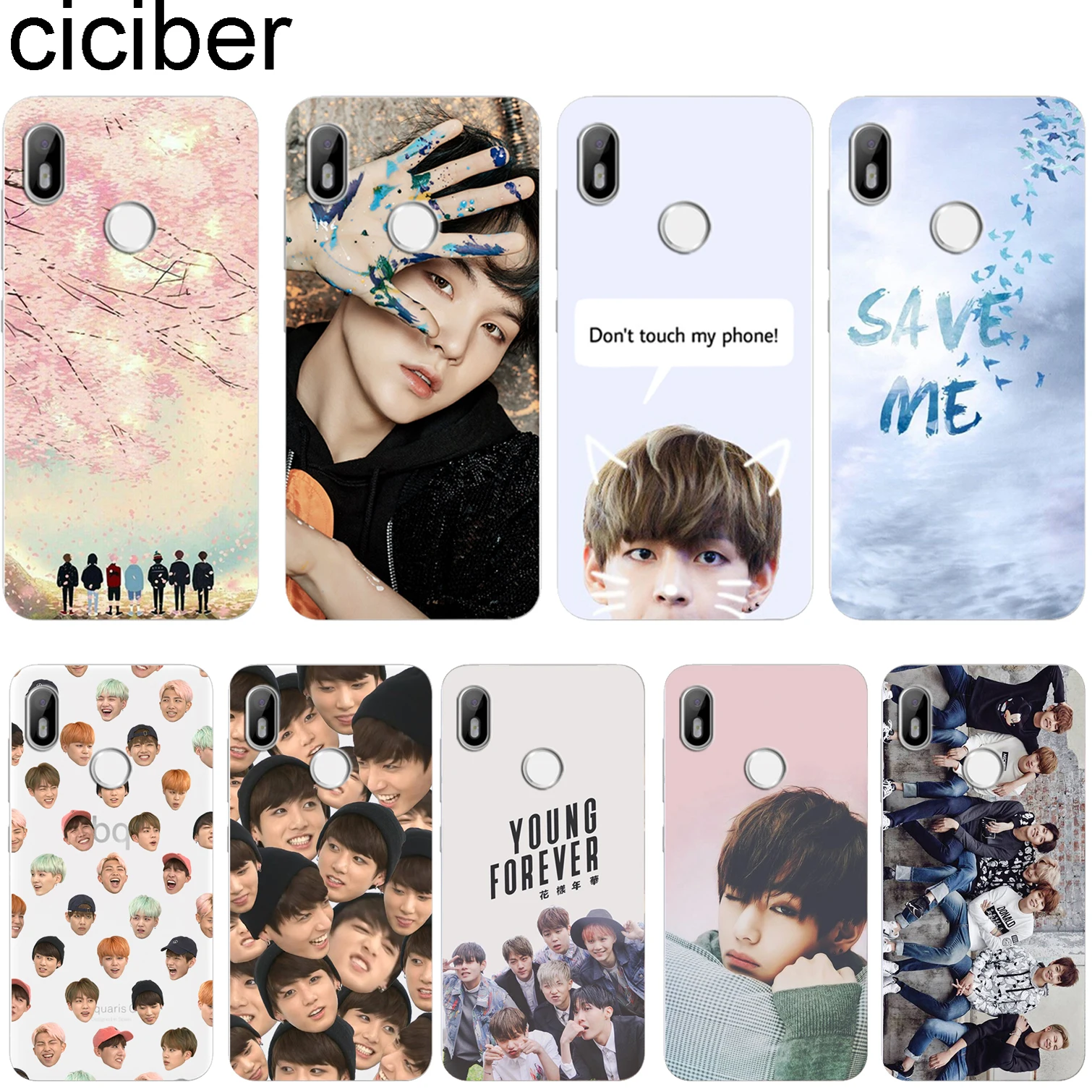 

ciciber BTS For BQ Aquaris U2 C U X5 V VS X2 X Plus Lite Pro E5 FHD M5 M5.5 E4.5 M4.5 Soft Silicone Phone Cases Cover Clear