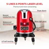 Niveau Laser 360 auto-nivellement Horizontal et Vertical, 5 lignes 6 Points, croix Laser extérieure puissante avec étui de transport ► Photo 3/6